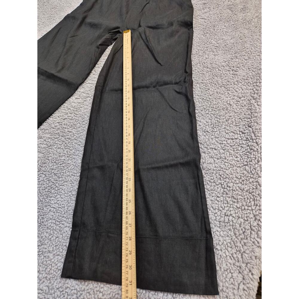 NWT KUT Linen Pants Women's Size M Black Wide Leg High Rise Trouser (1355) - Picture 6 of 13